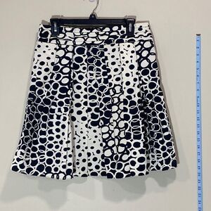 Sexy Black & White Pleated Flared Skirt By The Limited. Size Small.